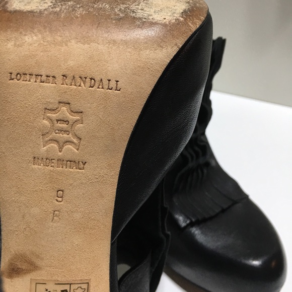 Loeffler Randall Black Leather  Platforms Size 9 - Picture 4 of 8